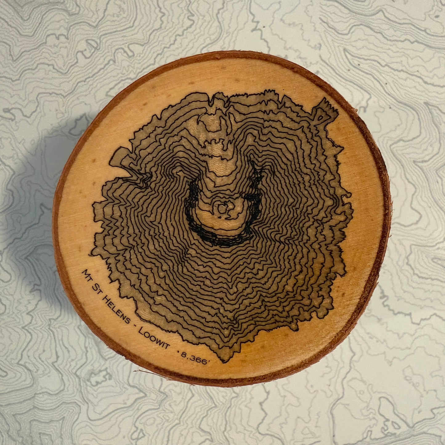 Topo Coaster | Live-Edge Birch