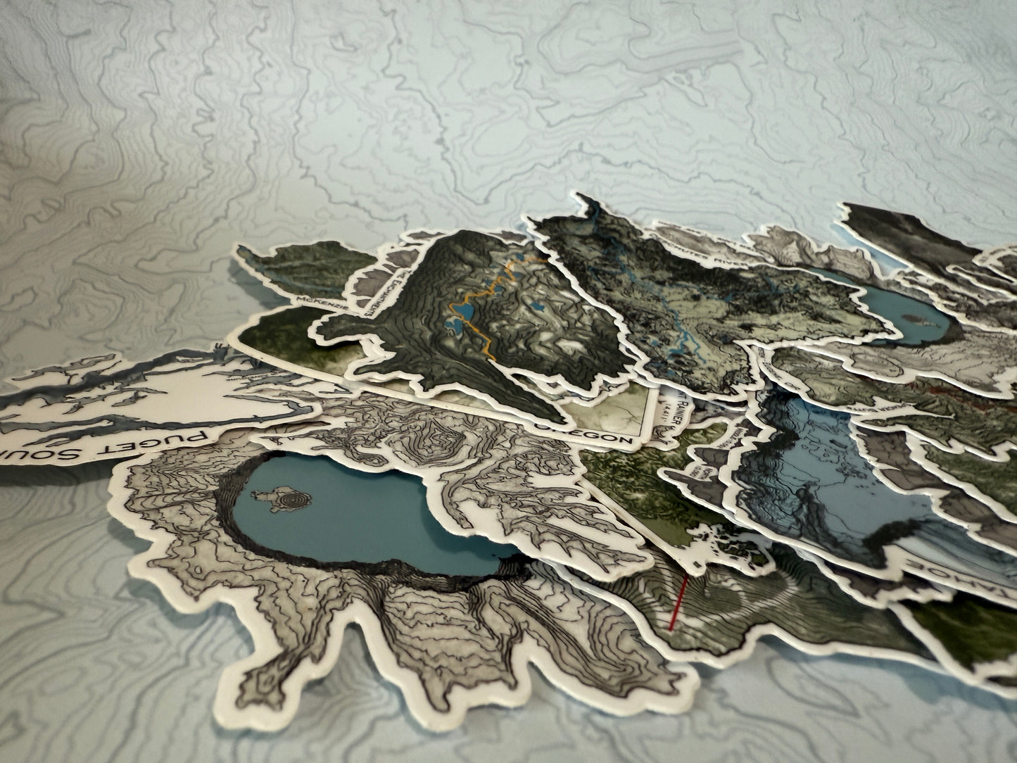 Map Sticker | Die-cut weatherproof, vinyl