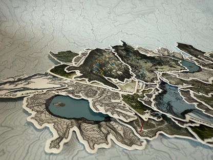 Map Sticker | Die-cut weatherproof, vinyl