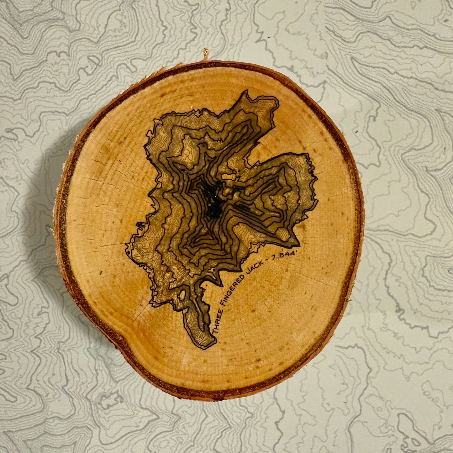 Topo Coaster | Live-Edge Birch