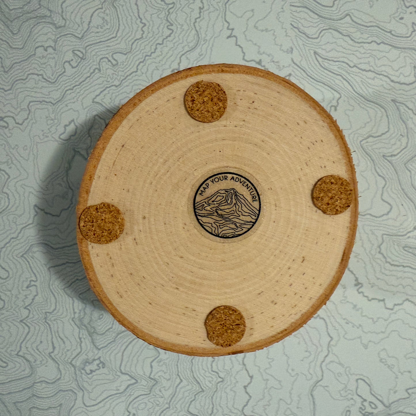 Topo Coaster | Live-Edge Birch