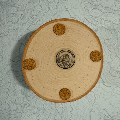 Topo Coaster | Live-Edge Birch