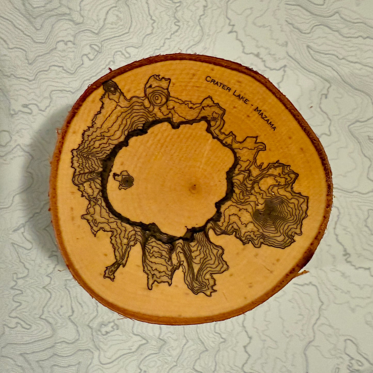 Topo Coaster | Live-Edge Birch