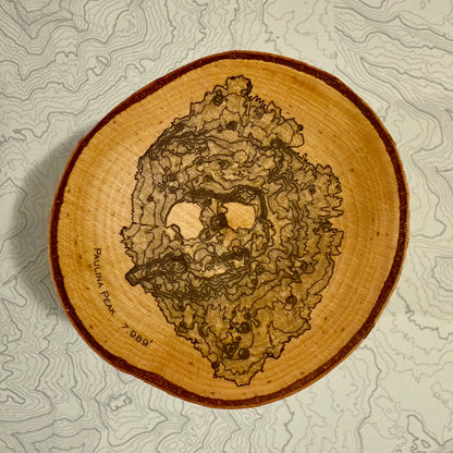 Topo Coaster | Live-Edge Birch