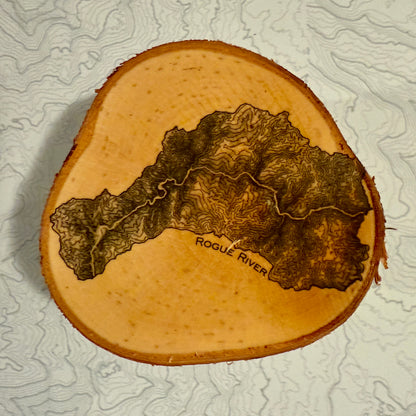 Topo Coaster | Live-Edge Birch