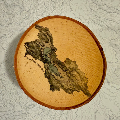 Topo Coaster | Live-Edge Birch