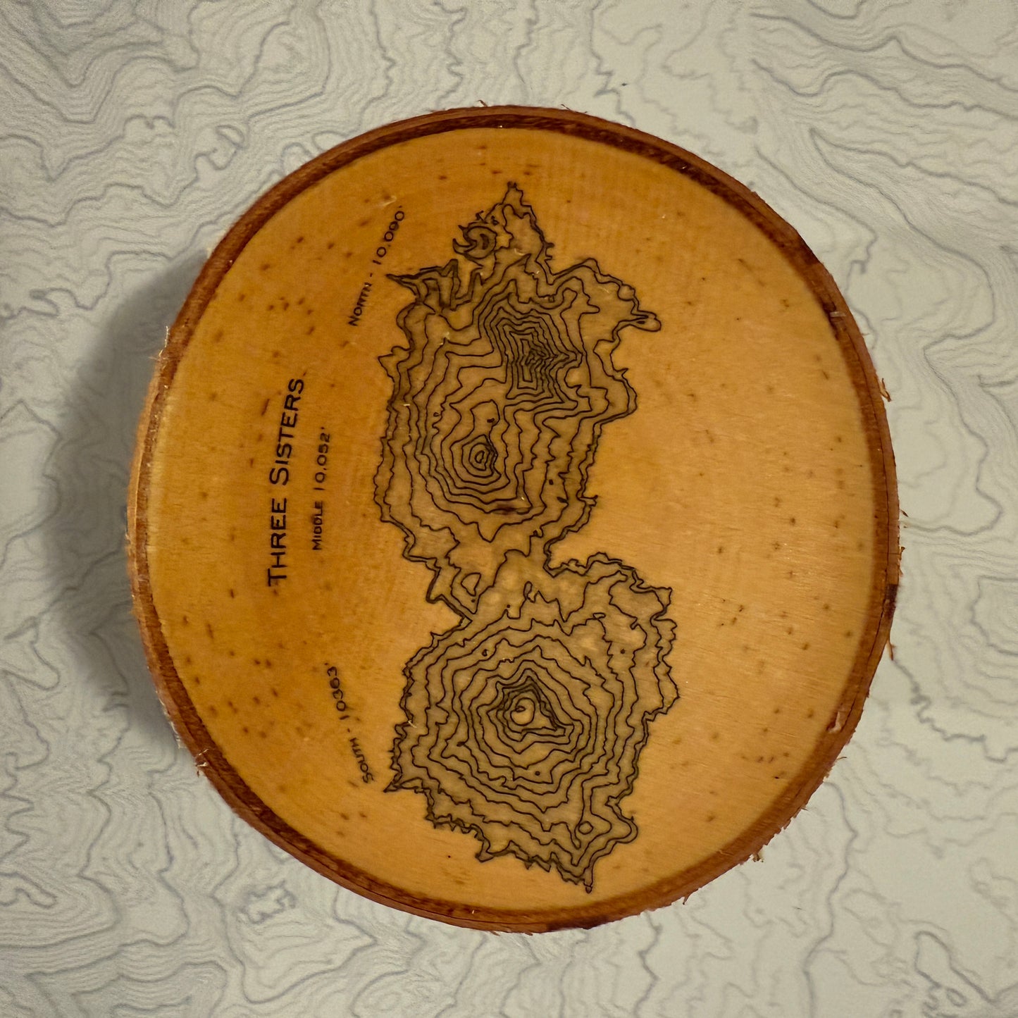 Topo Coaster | Live-Edge Birch