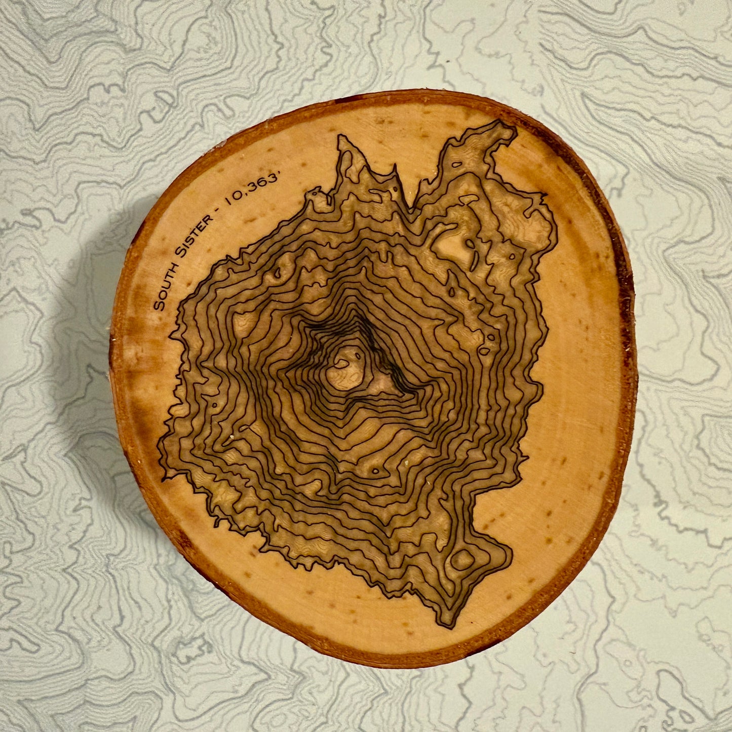 Topo Coaster | Live-Edge Birch