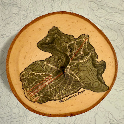 Topo Coaster | Live-Edge Birch