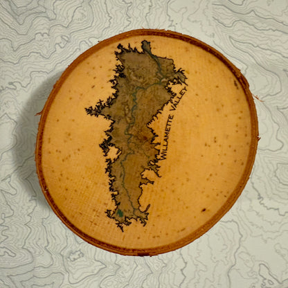 Topo Coaster | Live-Edge Birch